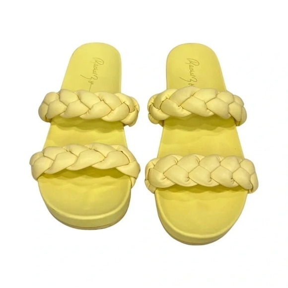 Rachel  Zoe Emilie Braided Sandals | Yellow | Size 11 - Picture 1 of 11